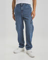 Jeans Straight Cargo Azul Cielo,AZUL MARINO